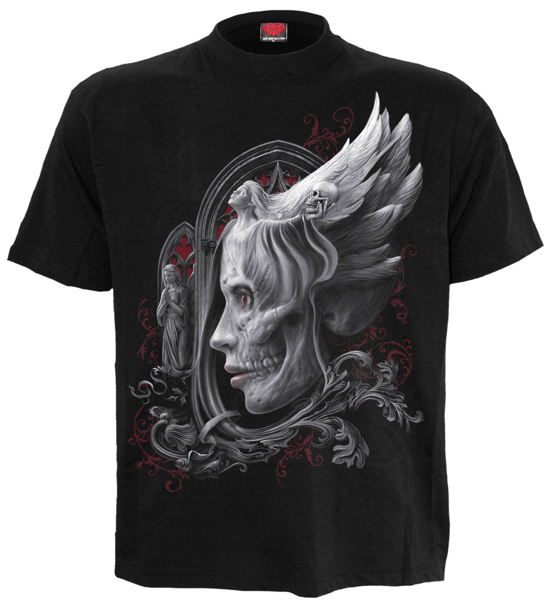 Spiral Direct DARK FUSION, T-Shirt Black RRP= 14.99|Skulls|Gothic|Wings ...