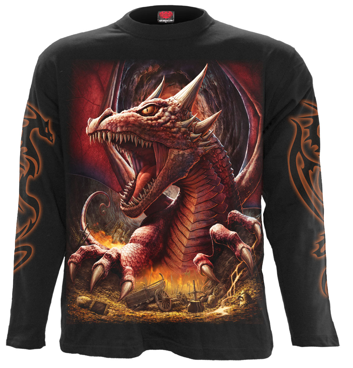 Spiral Direct AWAKE THE DRAGON, Longsleeve T-Shirt Black|Dragon|Skulls ...
