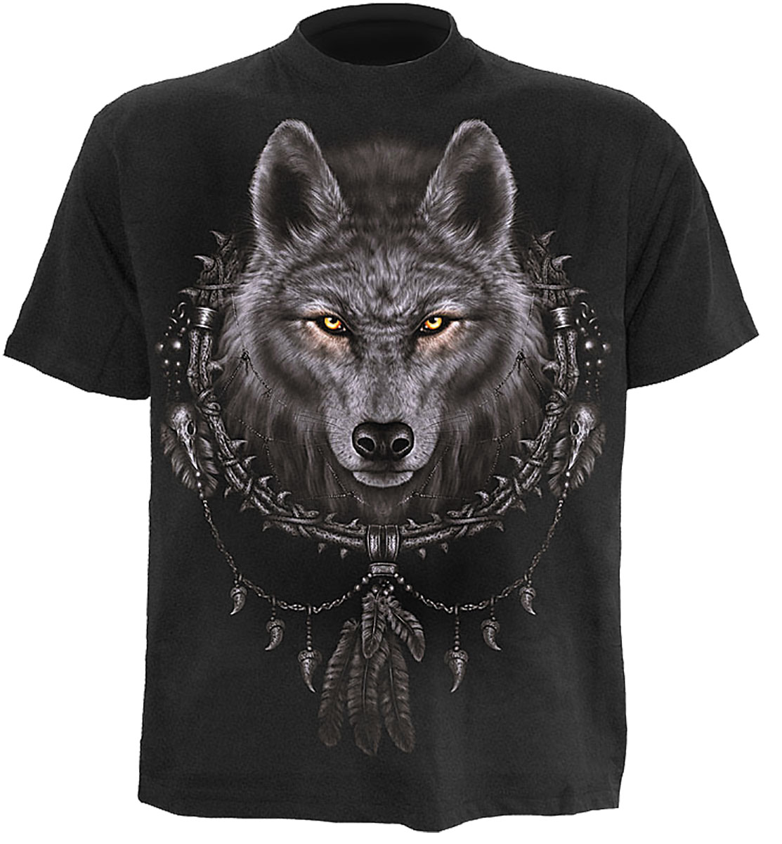Spiral Wolf Dreams, T-Shirt Black|Wolf|Mystical|Celtic|Native American ...